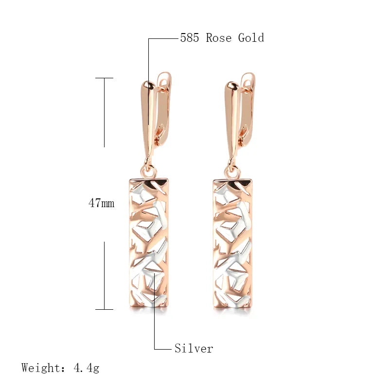 New Fashion Square Wide Drop Earrings