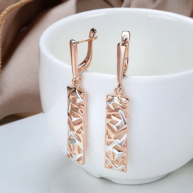 New Fashion Square Wide Drop Earrings