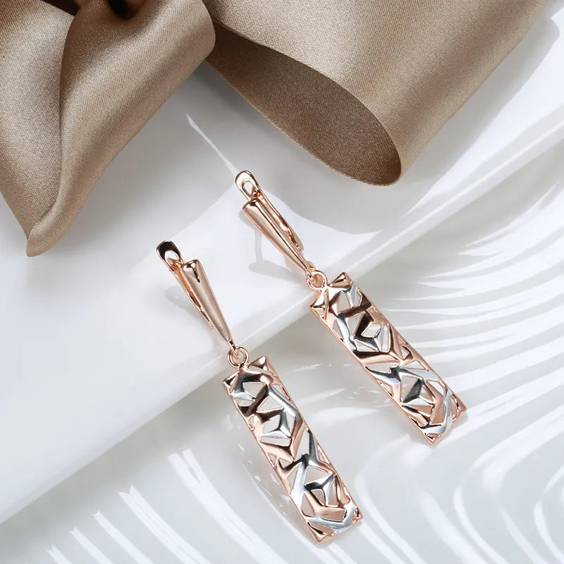 New Fashion Square Wide Drop Earrings