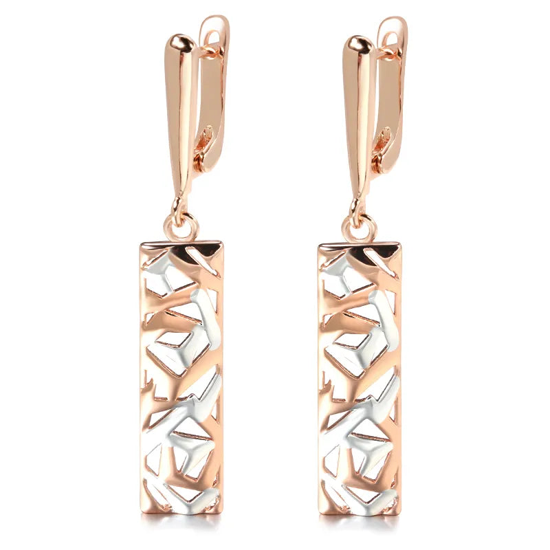New Fashion Square Wide Drop Earrings