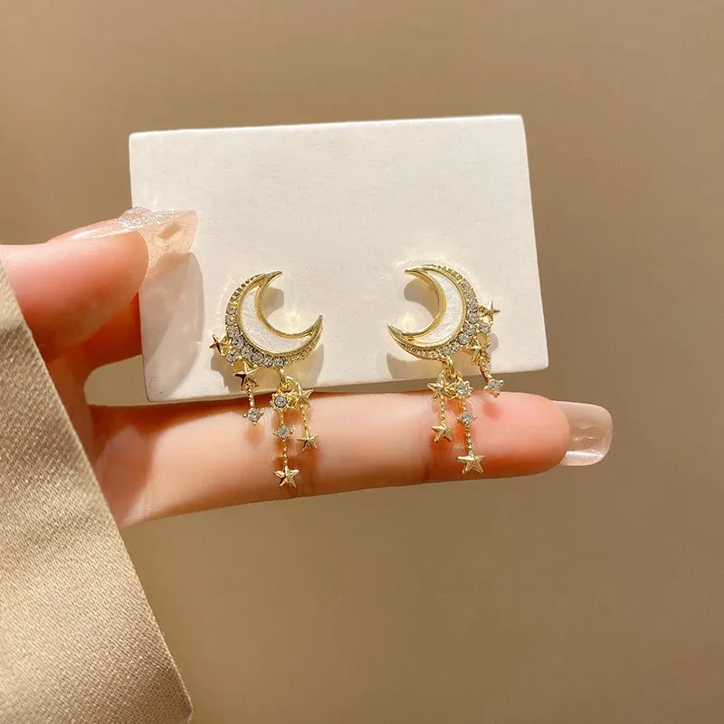 Bohemian Matte Golden Flower Earrings