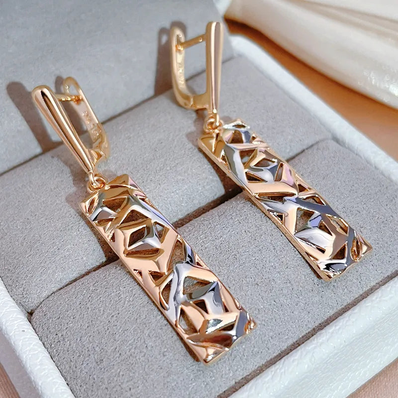 New Fashion Square Wide Drop Earrings