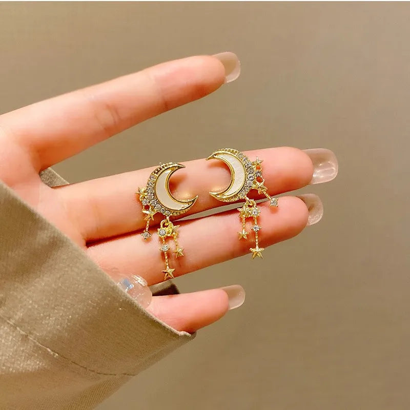 Bohemian Matte Golden Flower Earrings